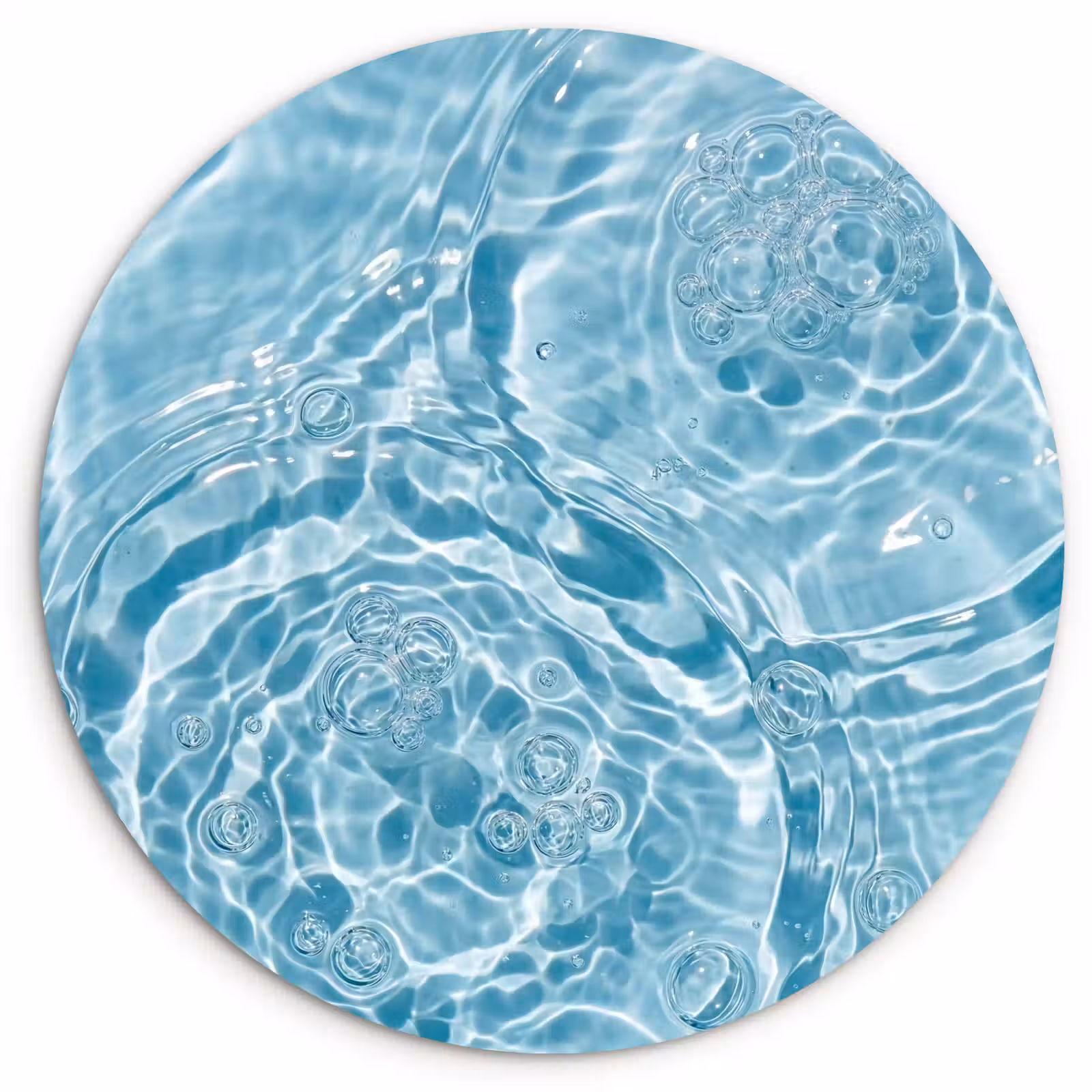 Muurcirkel - Water - Blauw - bubbels — 1