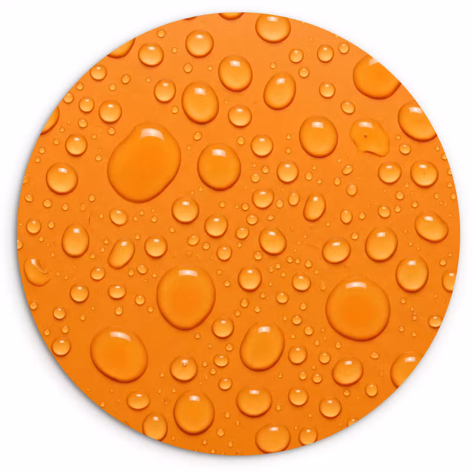 Muurcirkel - Water - Druppels - Oranje — 1