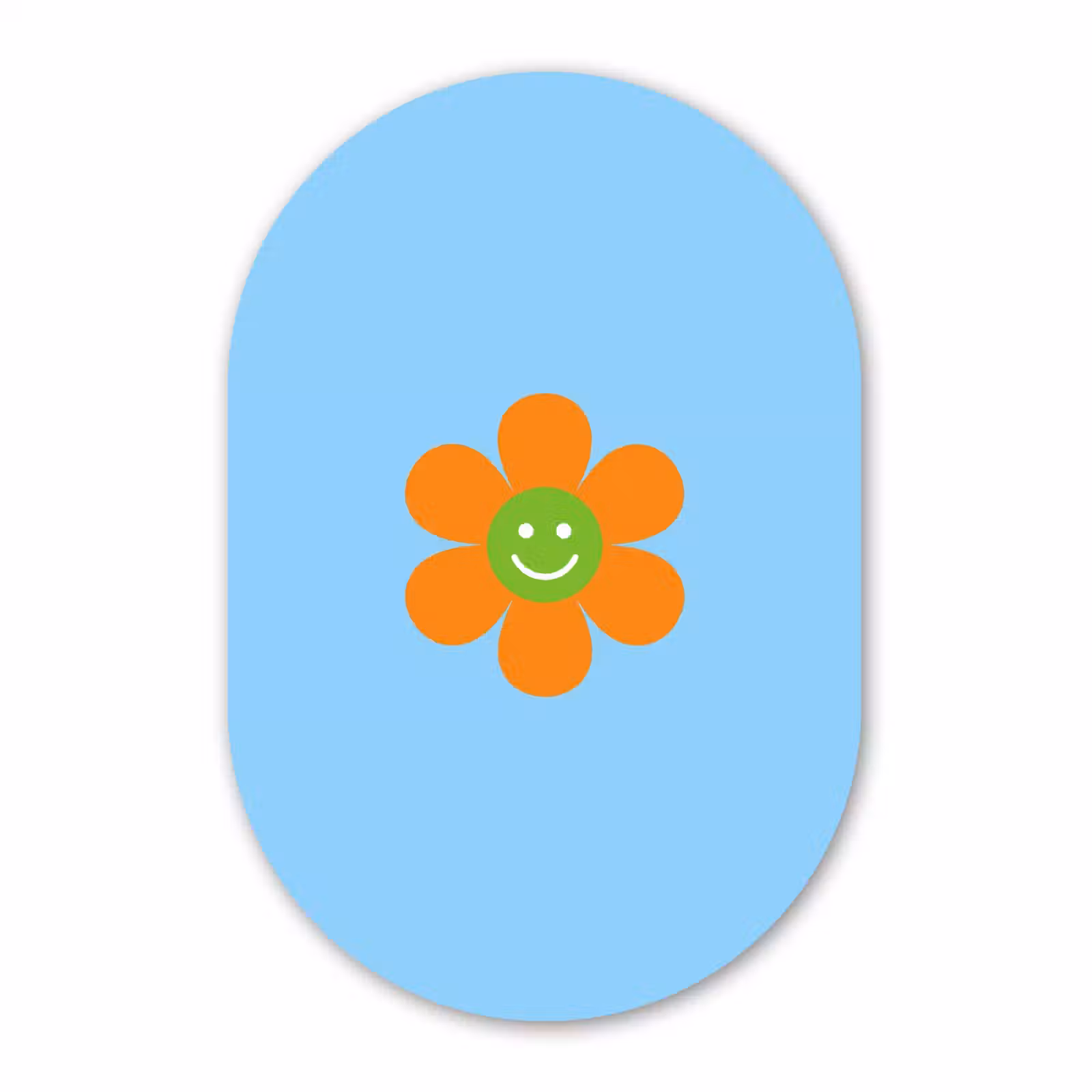 Muurovaal aluminium - Bloem - Smiley - Kleurrijk — 1