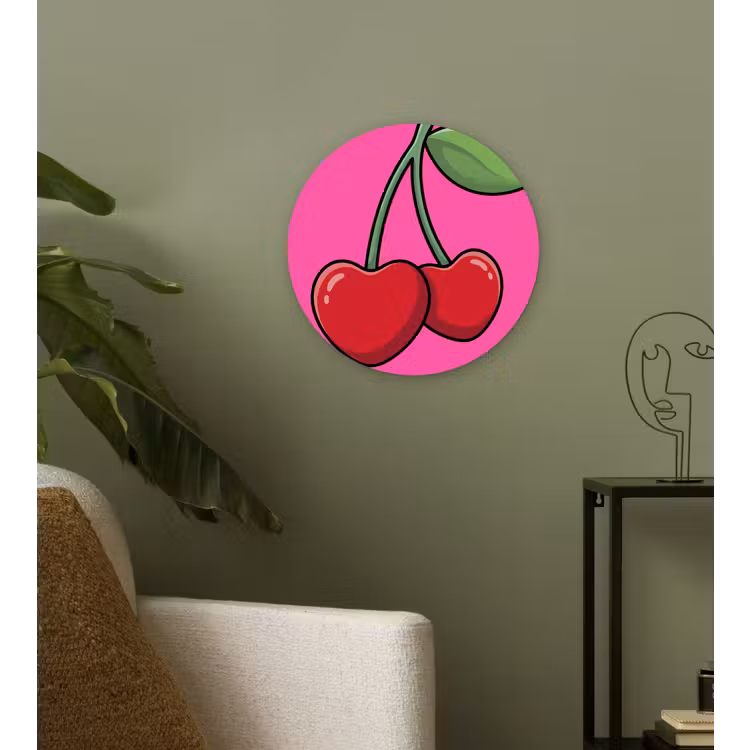 Muurcirkel - Kers - Roze - Fruit — 3