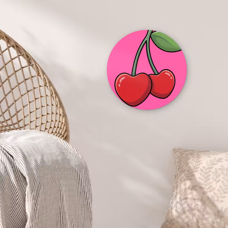 Muurcirkel - Kers - Roze - Fruit — 5