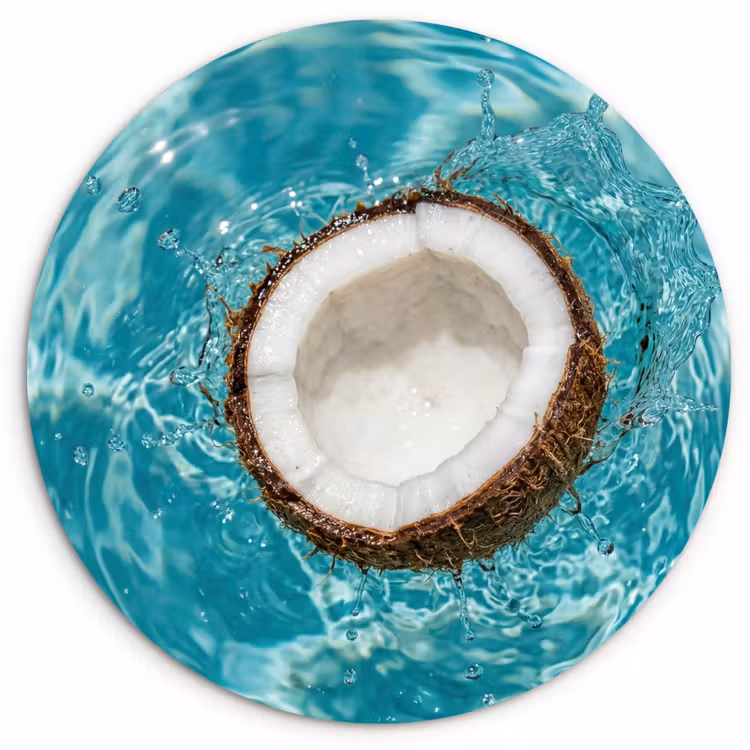 Muurcirkel - Kokosnoot - Water - Wit — 1
