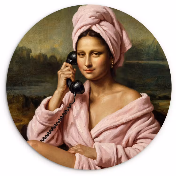 Muurcirkel - Mona - Klassiek - Roze — 1