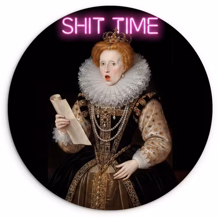 Muurcirkel - Portret - Humor - Neon — 1