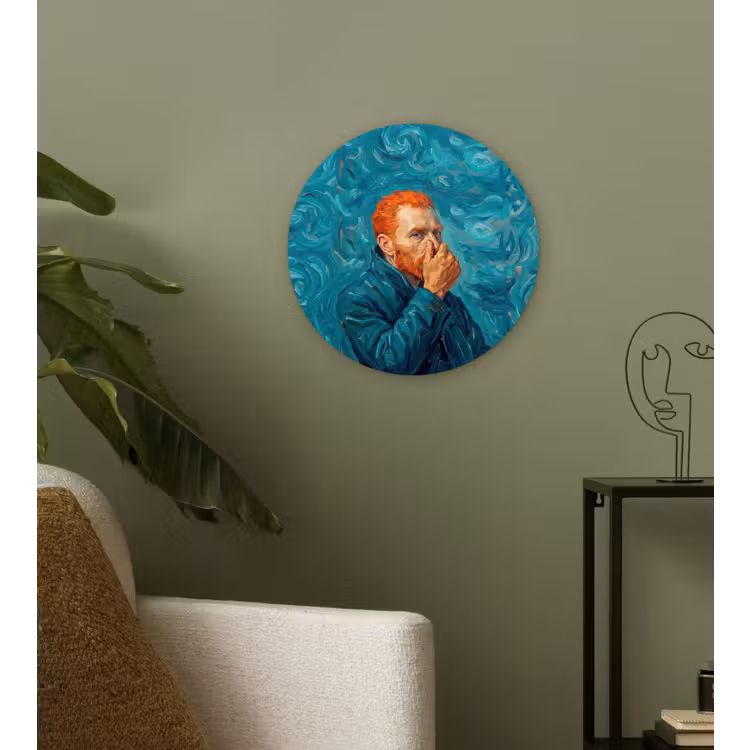 Muurcirkel - Portret - Klassiek - Blauw — 3