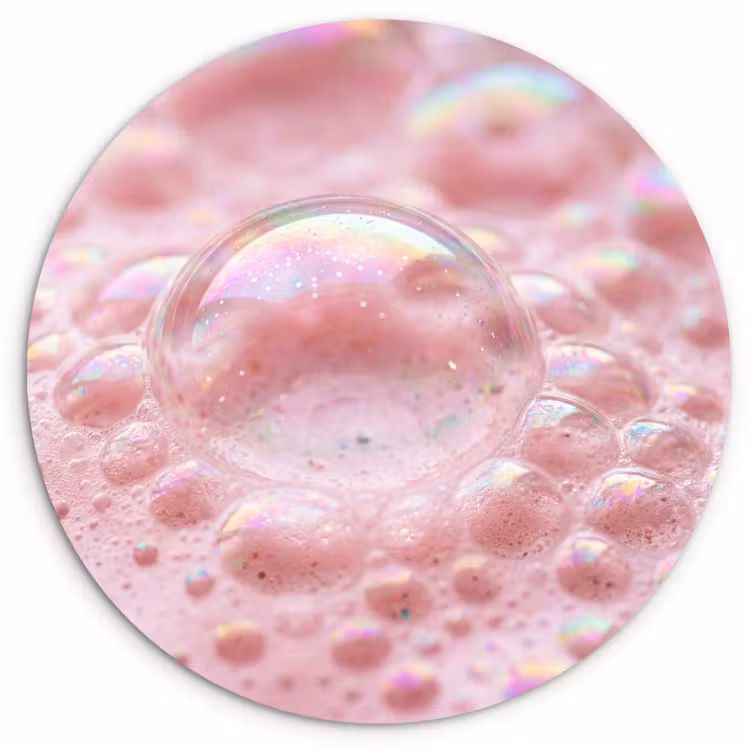 Muurcirkel - Schuim - Structuur - Roze — 1