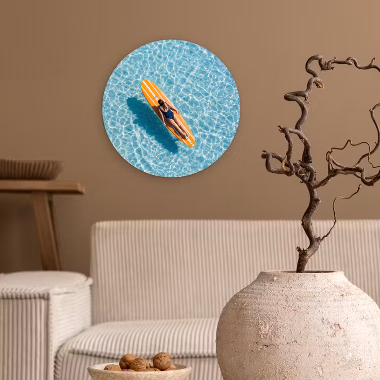 Muurcirkel - Surfboard - Water - Badpak - Oranje — 2