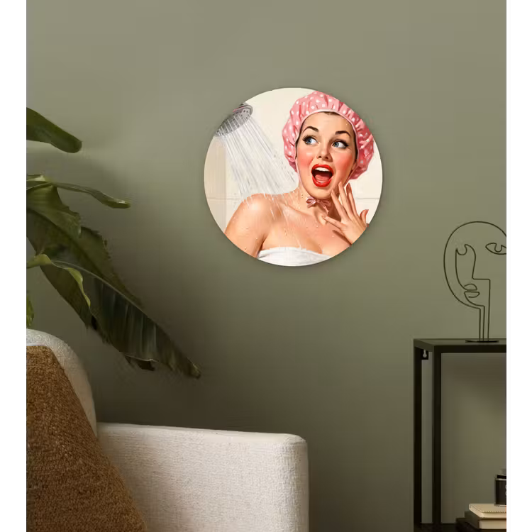 Muurcirkel - Vrouw - Douche - Roze — 3
