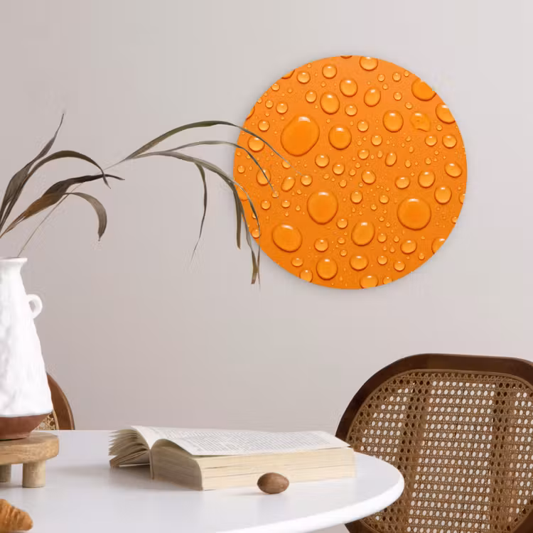 Muurcirkel - Water - Druppels - Oranje — 4