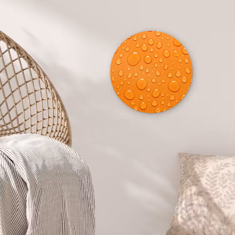 Muurcirkel - Water - Druppels - Oranje — 5