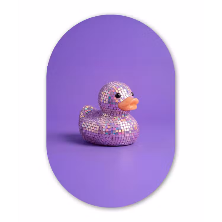 Muurovaal aluminium - Disco - Eend - Paars — 1