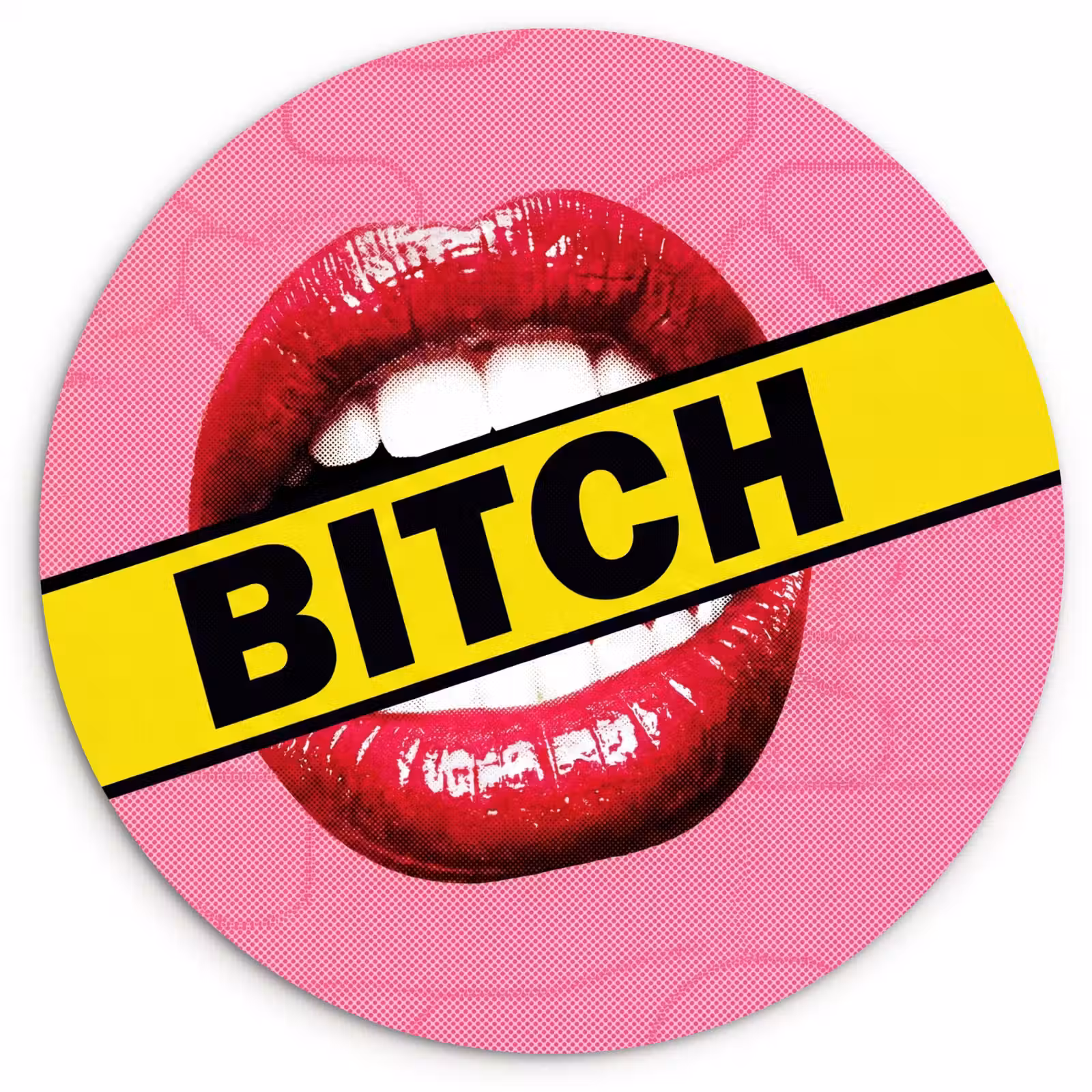 Muurcirkel - Lippen - Tekst - Kleurrijk — 1