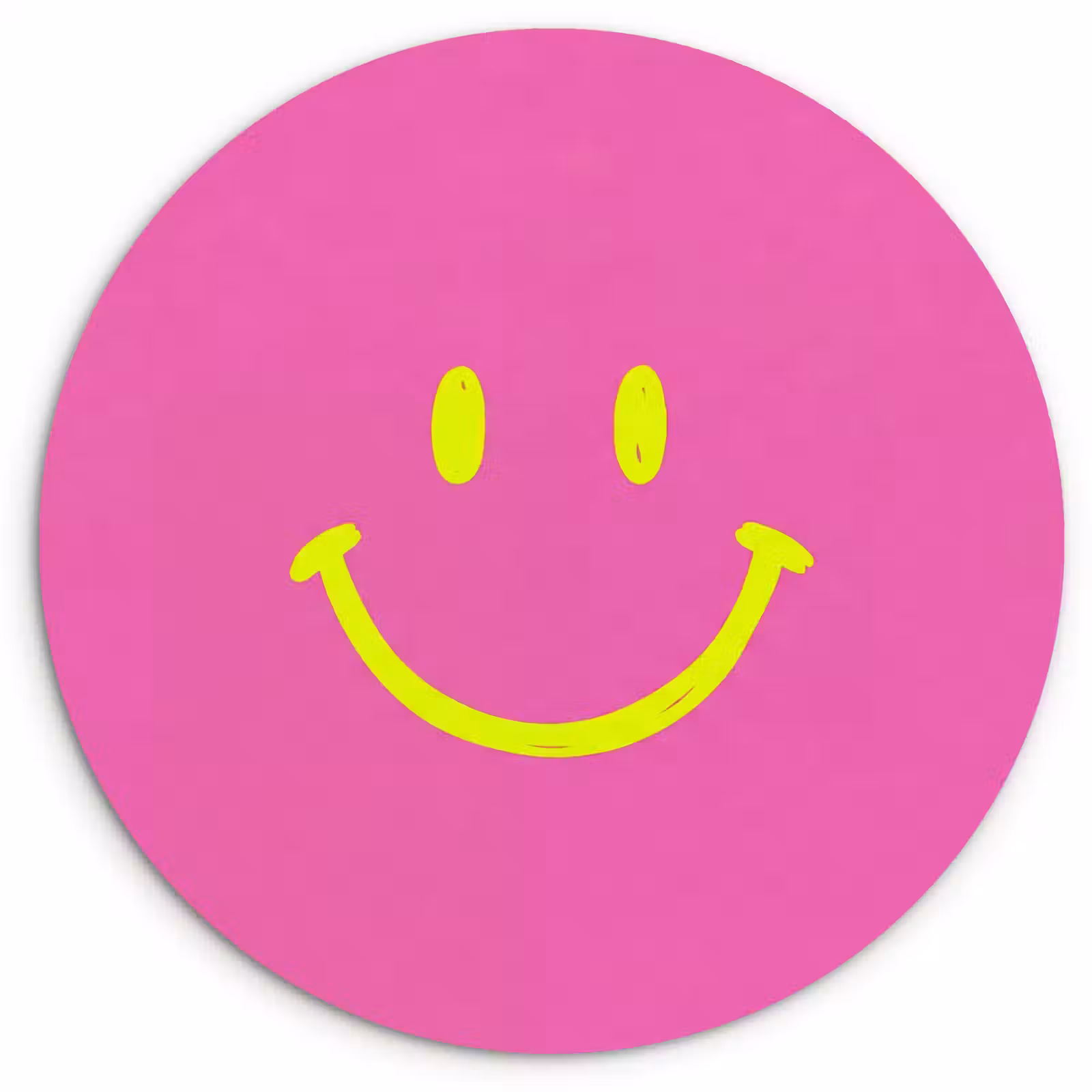 Muurcirkel - Smiley - Vrolijk - Roze — 1