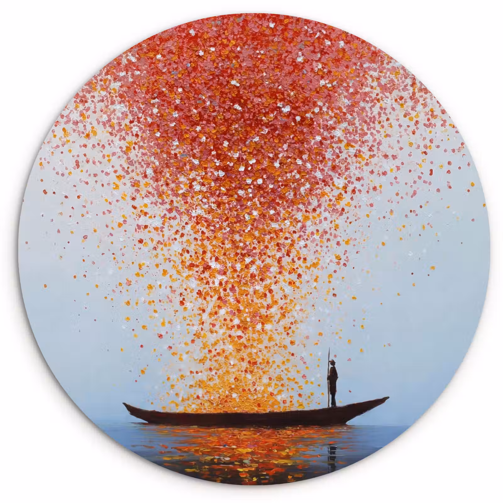 Muurcirkel - Wolk - Confetti - Boot - Wateroppervlakte — 1
