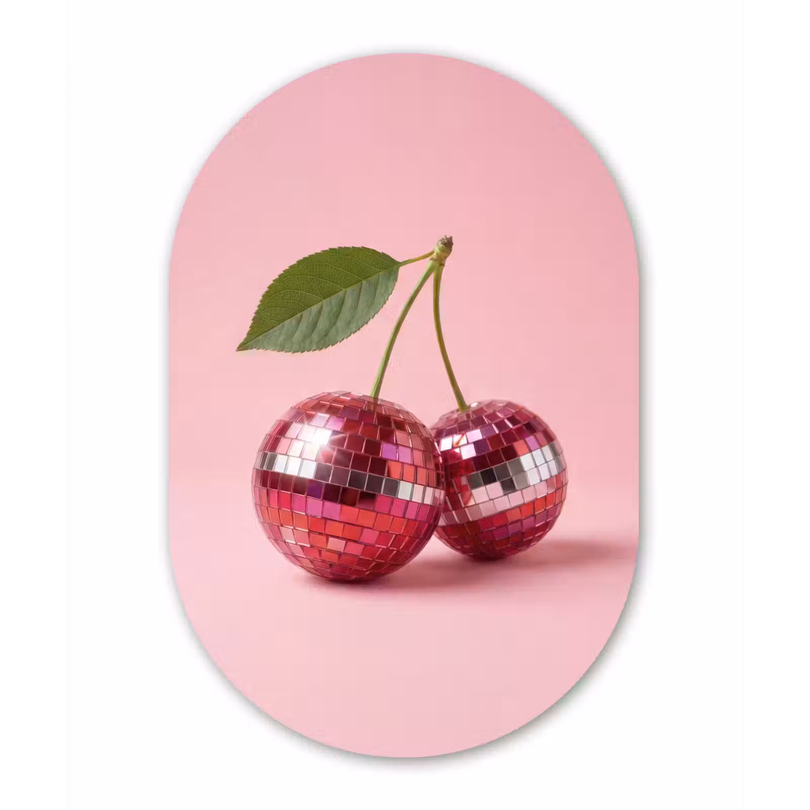 Muurovaal aluminium - Disco - Kersen - Roze — 1