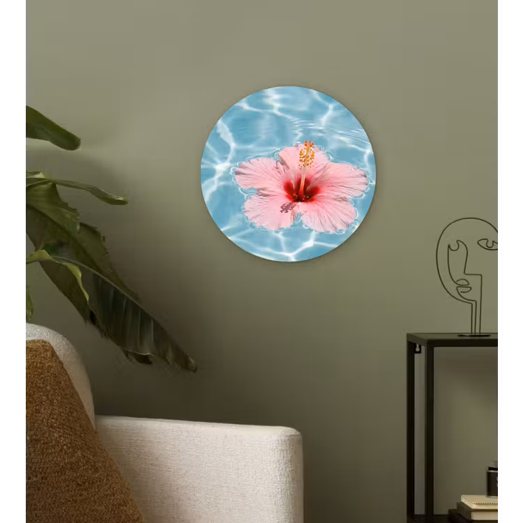 Muurcirkel - Hibiscus - Water - Roze — 3