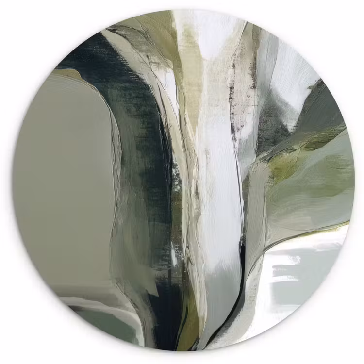 Muurcirkel - Natuur - Abstract - Groen - Penseelstreken — 1