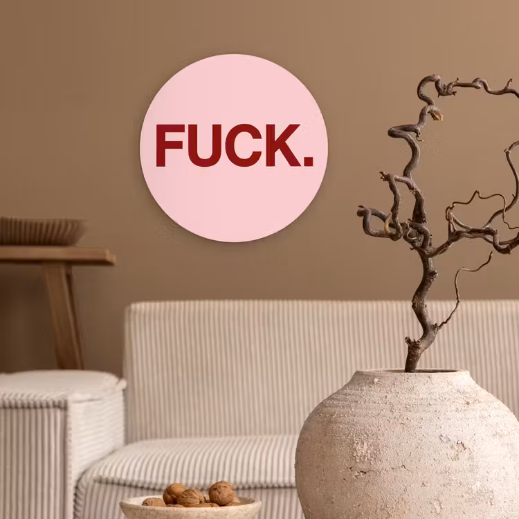 Muurcirkel - Statement - Krachtig - Roze — 2