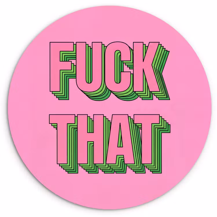 Muurcirkel - Tekst - Bold - Roze — 1