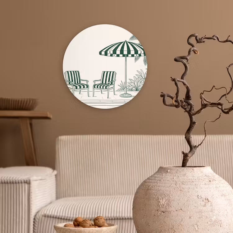 Muurcirkel - Terras - Illustratie - Groen — 2