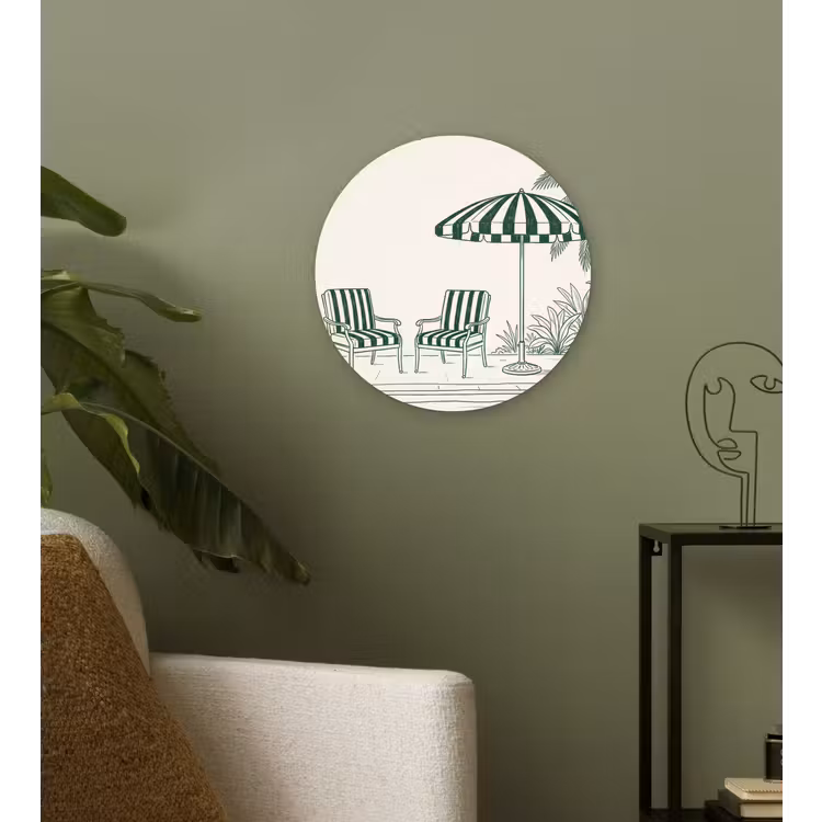 Muurcirkel - Terras - Illustratie - Groen — 3