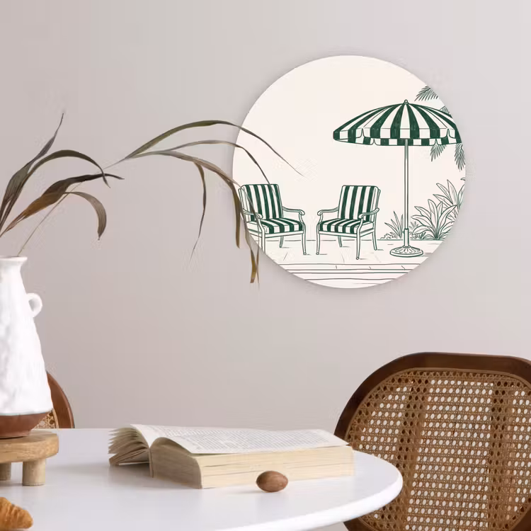 Muurcirkel - Terras - Illustratie - Groen — 4