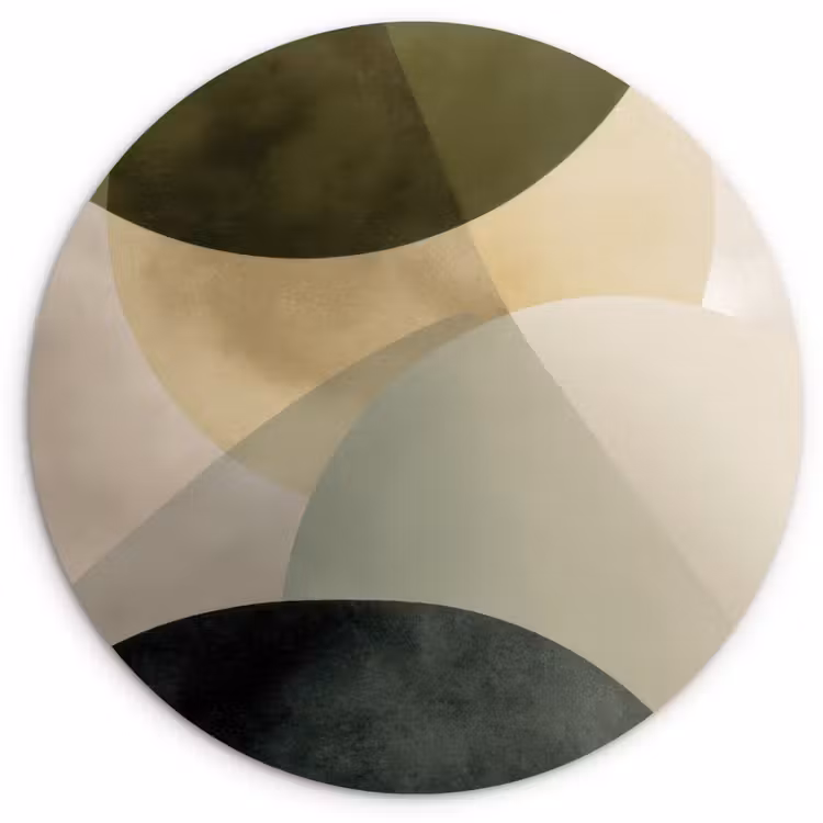 Muurcirkel - Vlakken - Abstract - Beige - Cirkels — 1