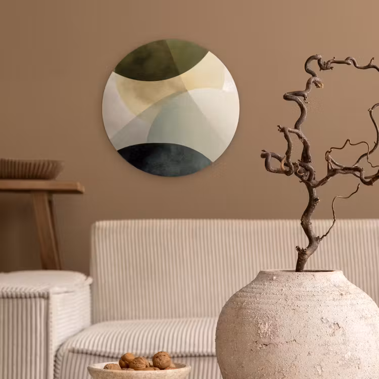 Muurcirkel - Vlakken - Abstract - Beige - Cirkels — 2