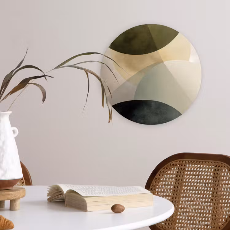 Muurcirkel - Vlakken - Abstract - Beige - Cirkels — 4