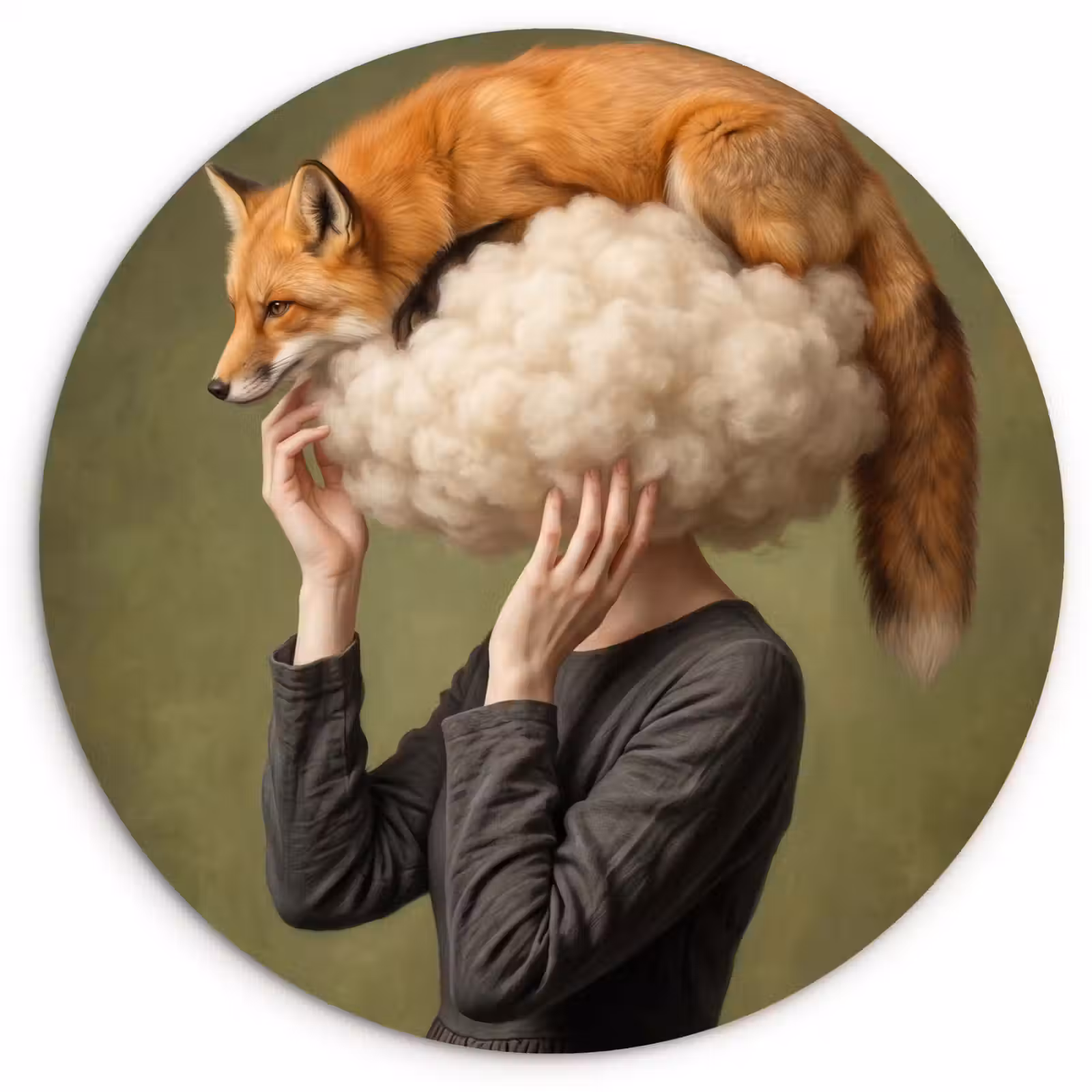 Muurcirkel - Vos - Surrealistisch - Groen — 1