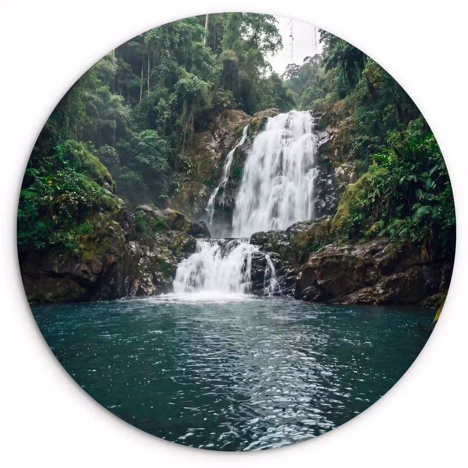 Muurcirkel - Waterfall - Forest - Nature - Greenkhgyguyg — 1