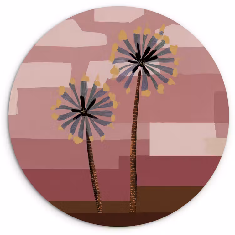 Muurcirkel - Illustratie - Bloemen - Vlakken - Abstract — 1