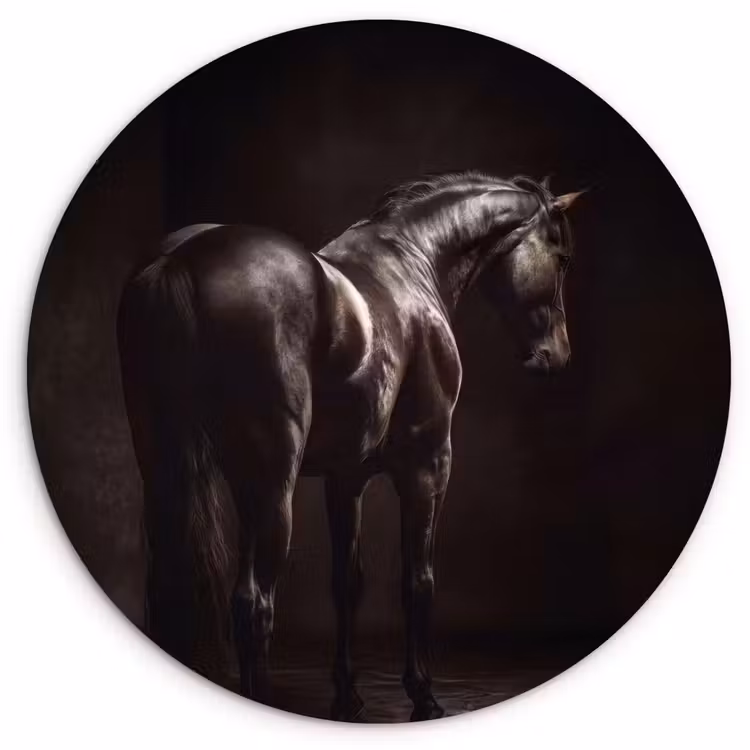 Muurcirkel - Krachtig - Paard - Donker — 1