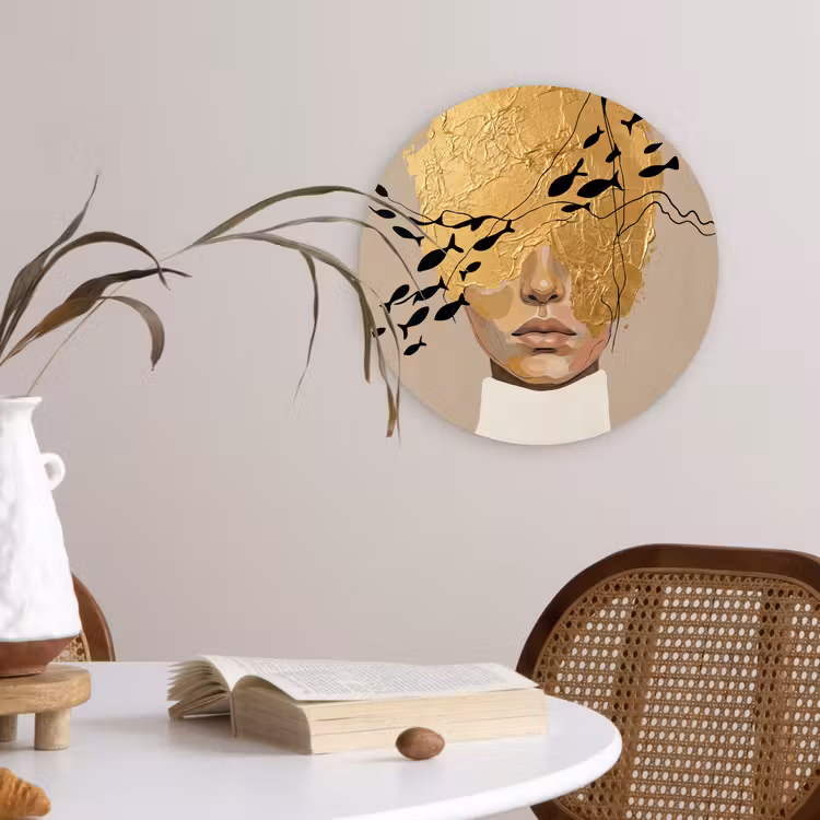 Muurcirkel - Modern - Vrouw - Goud — 4