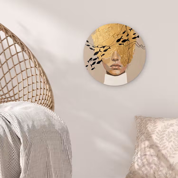 Muurcirkel - Modern - Vrouw - Goud — 5