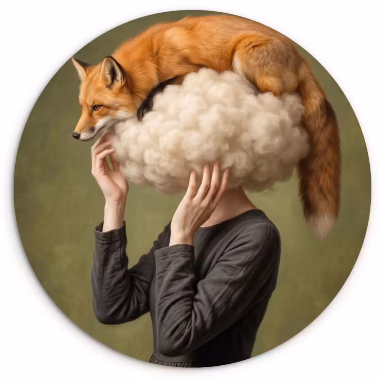 Muurcirkel - Vos - Surrealistisch - Groen — 1