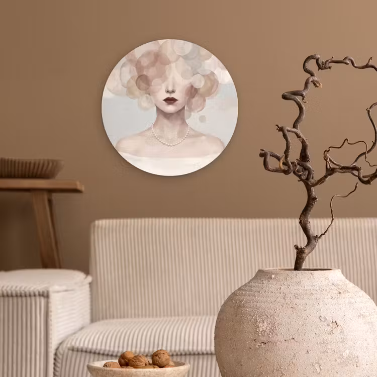 Muurcirkel - Vrouw - Cirkels - Beige — 2