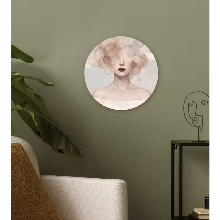Muurcirkel - Vrouw - Cirkels - Beige — 3