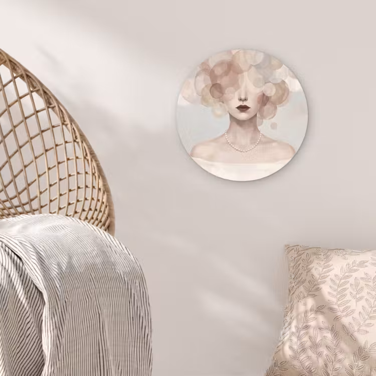 Muurcirkel - Vrouw - Cirkels - Beige — 5