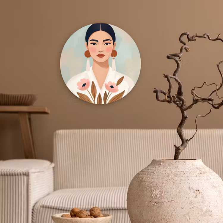 Muurcirkel - Vrouw - Kimono - Pastel — 2