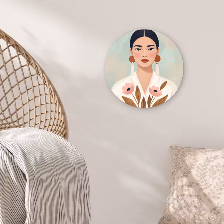 Muurcirkel - Vrouw - Kimono - Pastel — 5