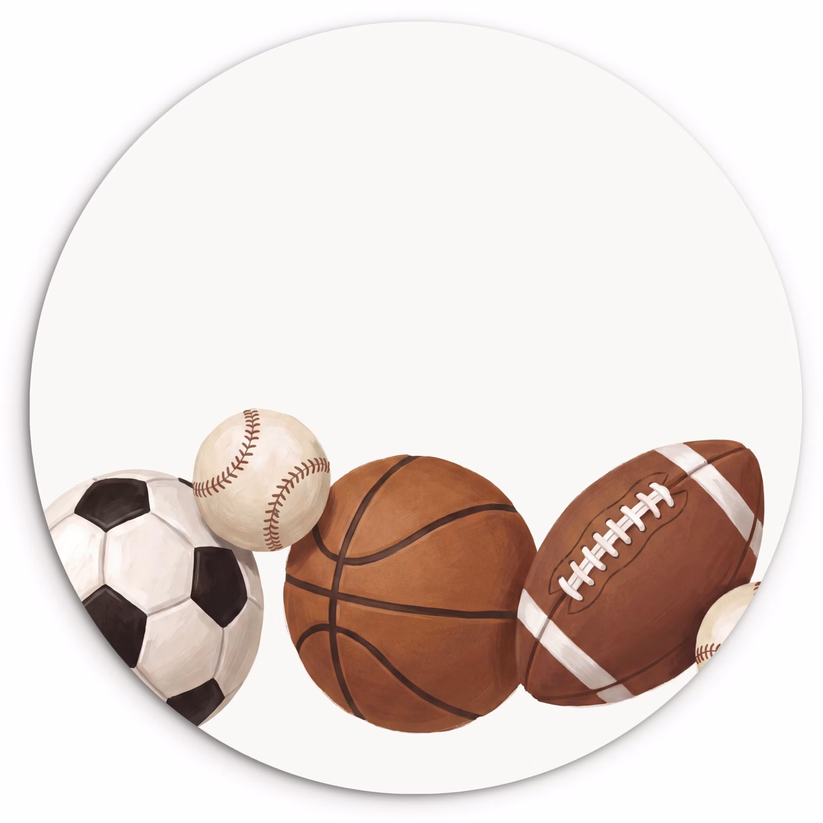 Muurcirkel - Sport - Ballen - Illustratie — 1