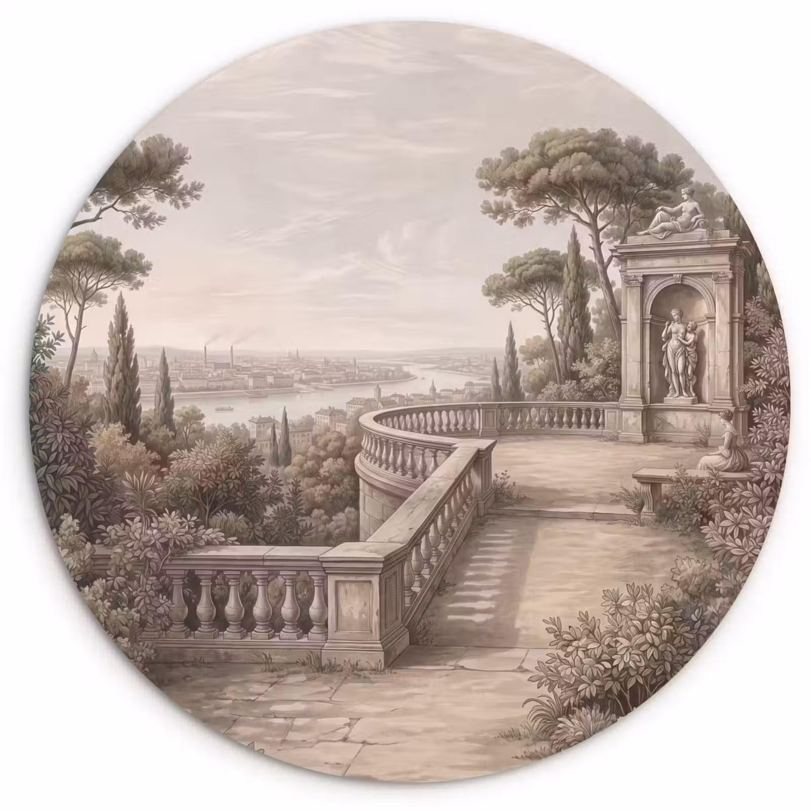 Muurcirkel - Terras - Stad - Uitzicht - Rivier — 1