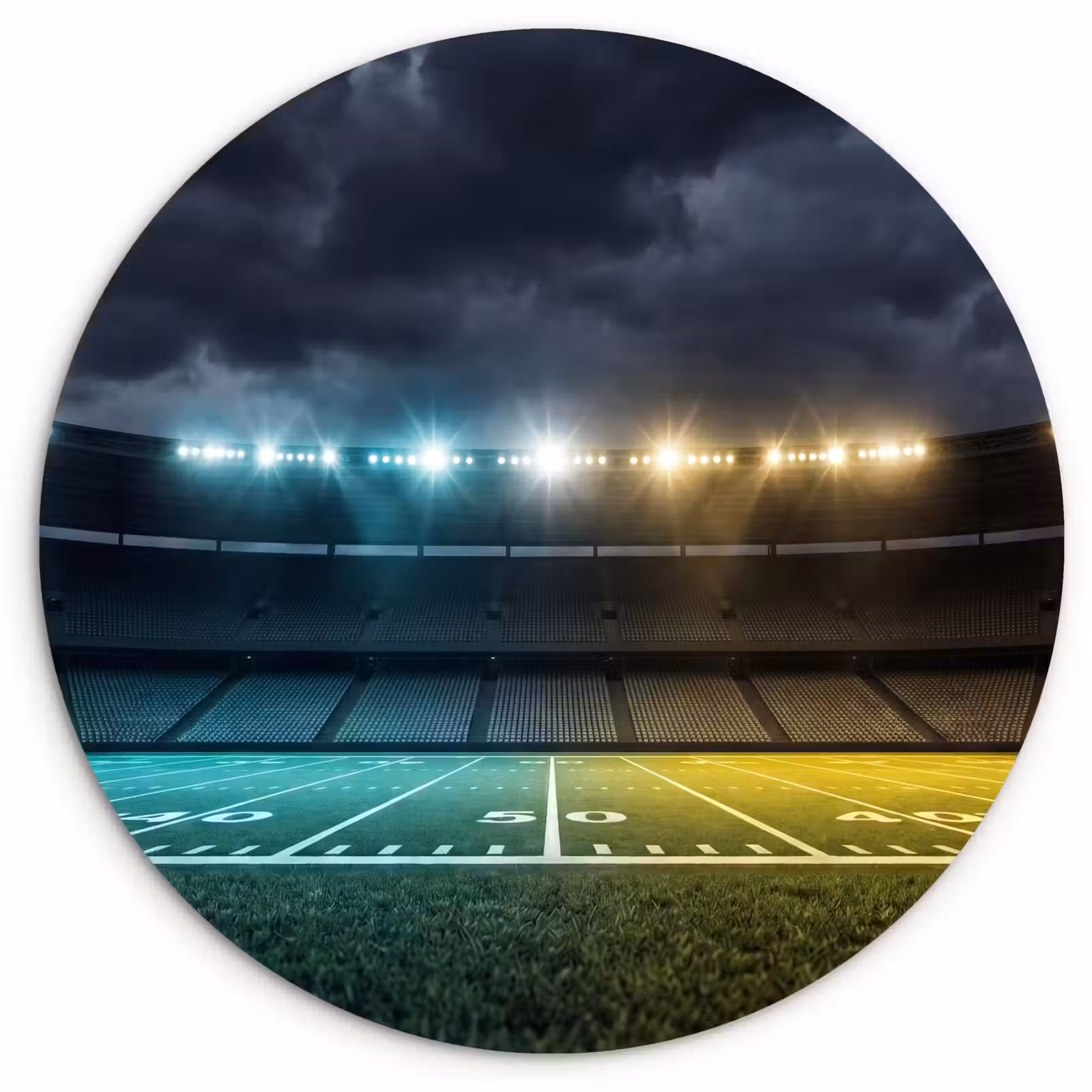 Muurcirkel - Voetbal - Stadion - Nacht - Modern — 1