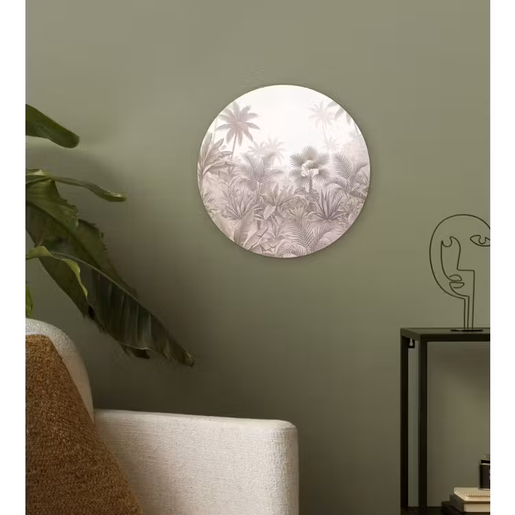 Muurcirkel - Jungle - Tropisch - Natuur -Vintage - Beige — 3
