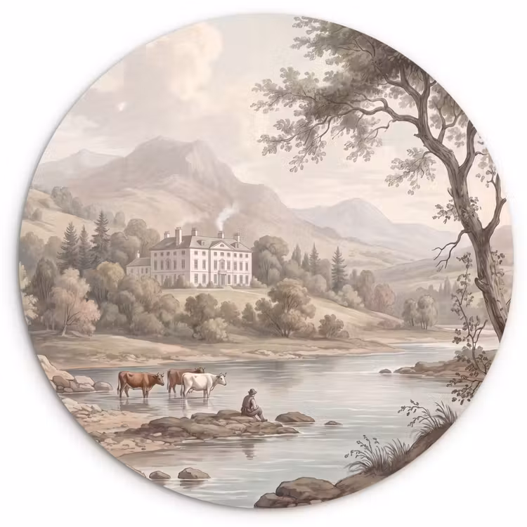 Muurcirkel - Landhuis - Rivier - Vee — 1