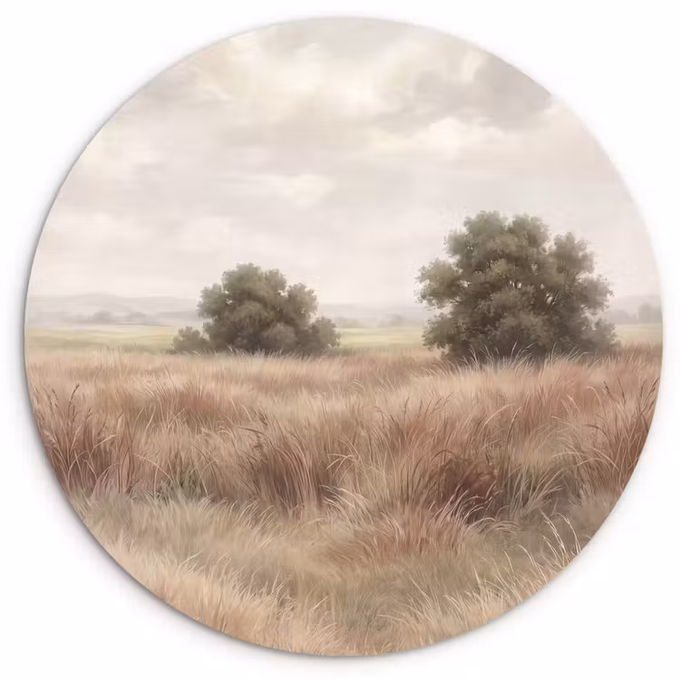 Muurcirkel - Landschap - Minimalistisch - Beige — 1
