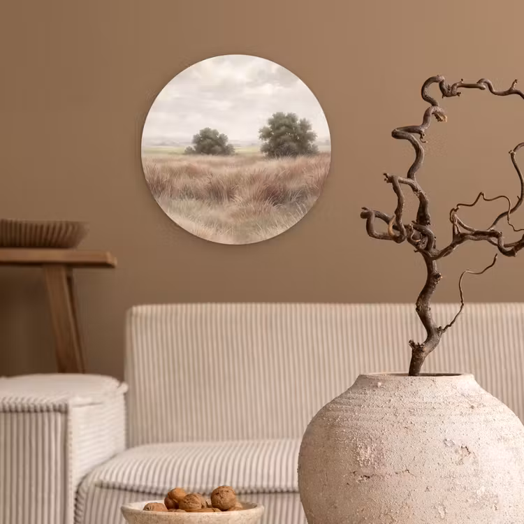 Muurcirkel - Landschap - Minimalistisch - Beige — 2