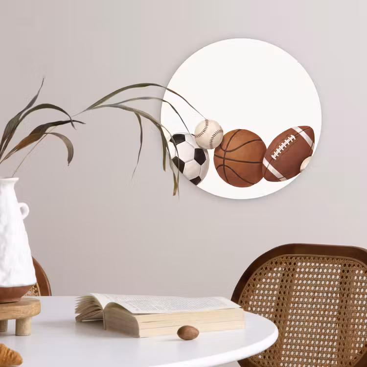 Muurcirkel - Sport - Ballen - Illustratie — 4