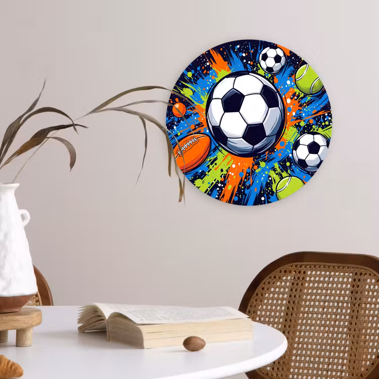 Muurcirkel - Sport - Ballen - Kleurrijk — 4